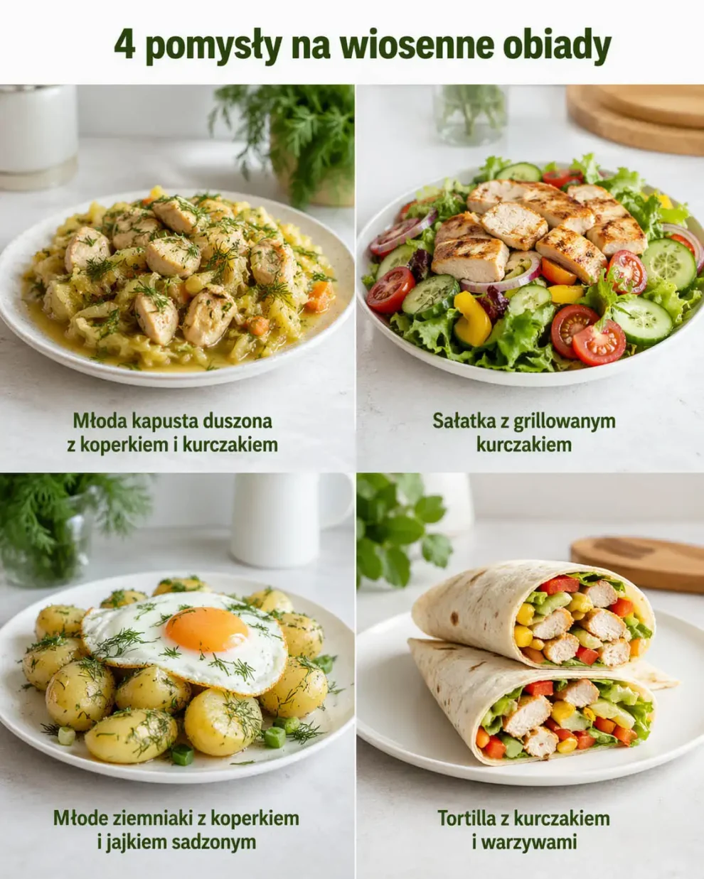 4 pomysły na wiosenne obiady – lekkie, szybkie i bardzo smaczne