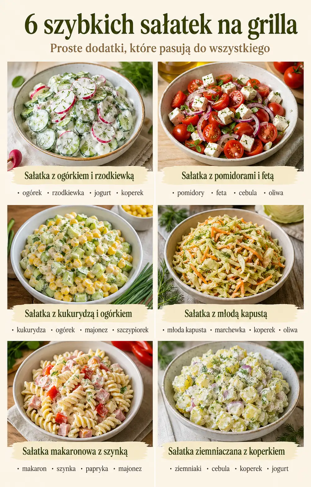 6 szybkich sałatek na grilla – proste dodatki, które zawsze się sprawdzają