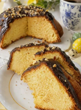 Babka cytrynowa z air fryera – delikatna, puszysta i pełna cytrynowego smaku