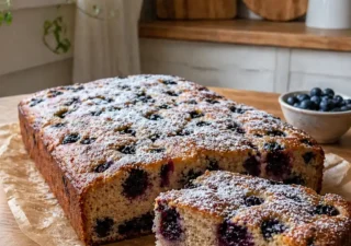 Ciasto bananowe z borówkami – wilgotne, puszyste i bardzo smaczne