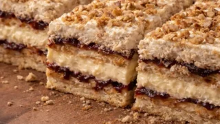 Ciasto pychotka – prosty przepis na pyszny deser z bezą, powidłami i kremem