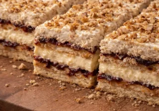Ciasto pychotka – prosty przepis na pyszny deser z bezą, powidłami i kremem