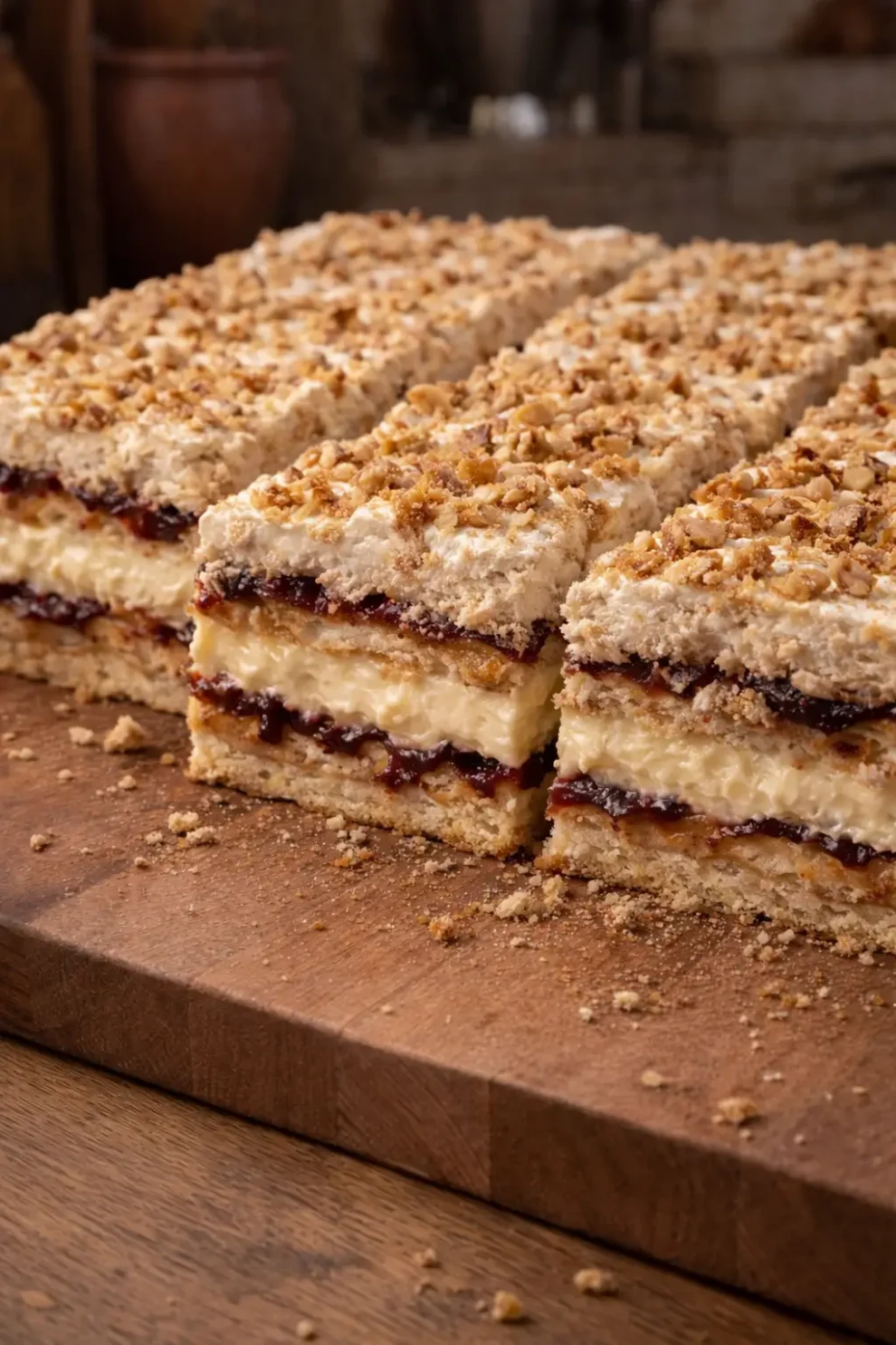 Ciasto pychotka – prosty przepis na pyszny deser z bezą, powidłami i kremem