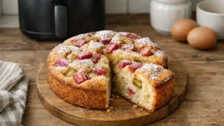 Ciasto z rabarbarem z airfryer – prosty przepis na puszysty domowy wypiek