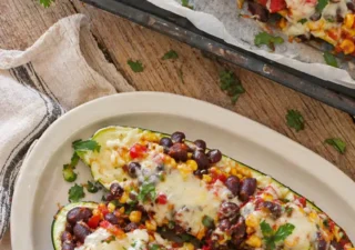 Cukinia faszerowana warzywami i fasolą – prosty przepis na sycący obiad