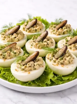 Jajka faszerowane szprotkami