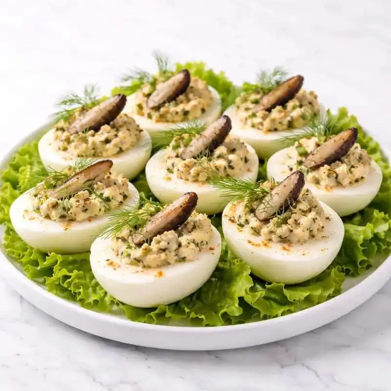 Jajka faszerowane szprotkami