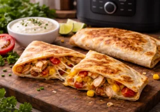 Hit z Air Fryer: tortilla z kurczakiem i ciągnącym serem – chrupiąca jak z restauracji