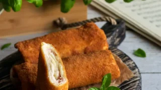 Krokiety z tortilli z szynką i serem