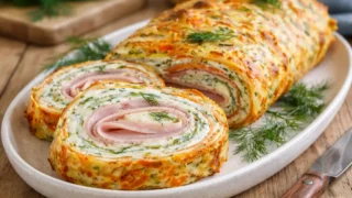 Rolada warzywna z serkiem i szynką – prosty przepis na efektowną przekąskę