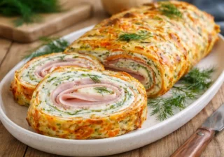 Rolada warzywna z serkiem i szynką – prosty przepis na efektowną przekąskę