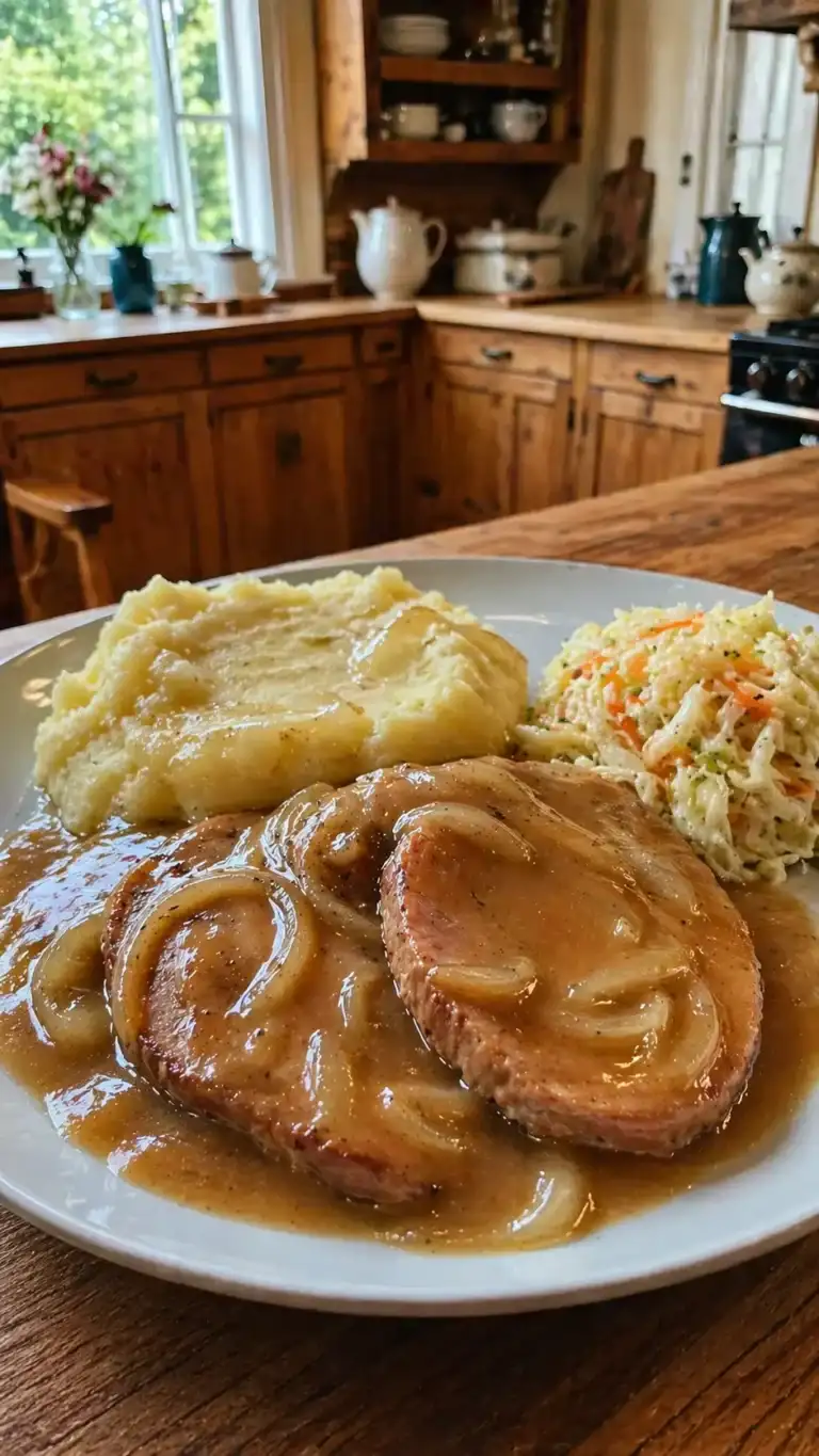 Schab w sosie własnym – prosty przepis na soczyste mięso