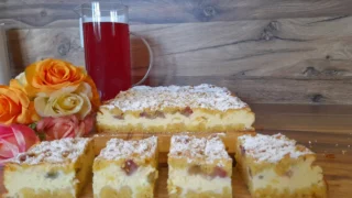 Sernik z rabarbarem