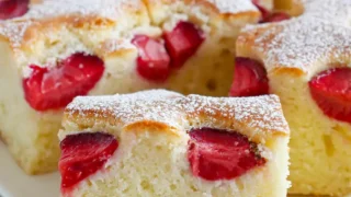 Szybkie ciasto z truskawkami