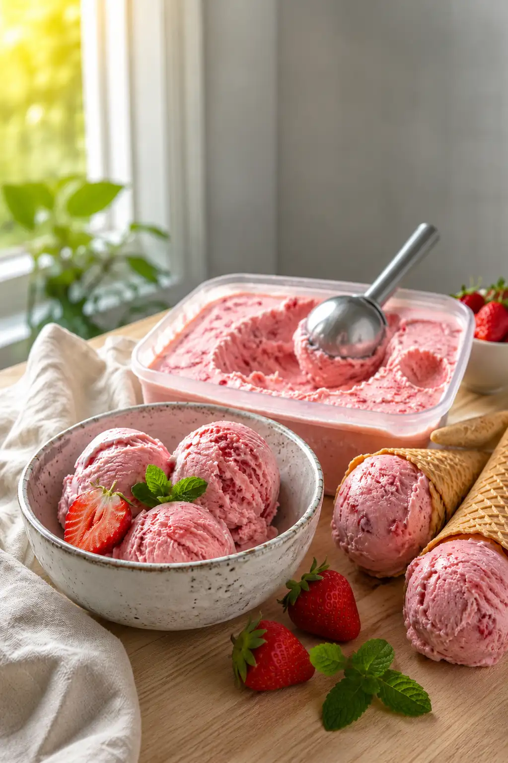 Domowe lody truskawkowe – prosty przepis na kremowy deser
