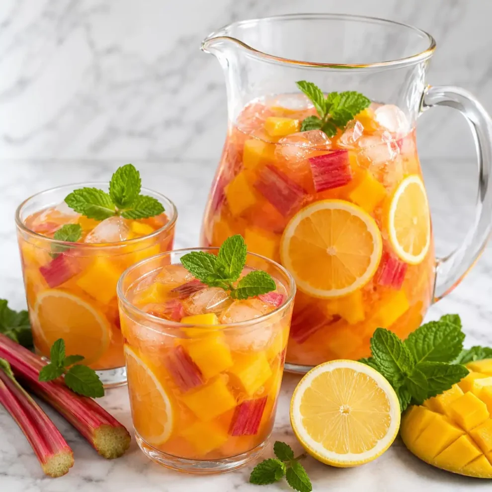 Lemoniada rabarbarowa z mango