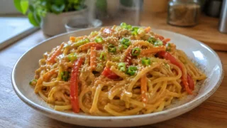 Noodle w sosie orzechowym – prosty przepis na szybki i sycący obiad