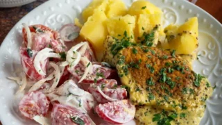 Schab w sosie śmietanowo-musztardowym