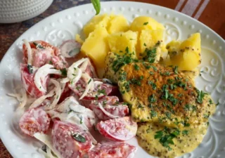 Schab w sosie śmietanowo-musztardowym