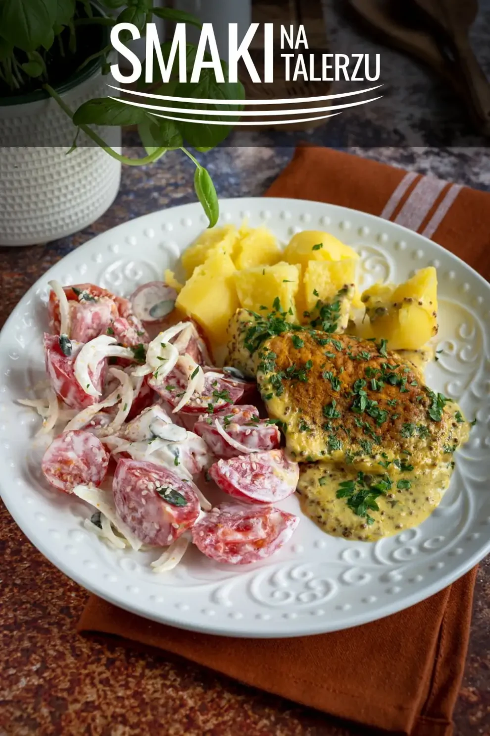 Schab w sosie śmietanowo-musztardowym