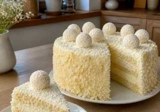 Tort Rafaello – prosty przepis na lekki tort kokosowy