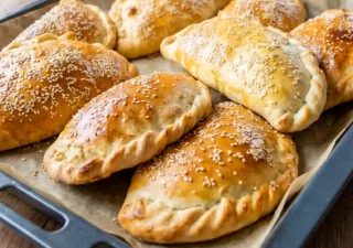 Calzone z pieczarkami, papryką i mozzarellą