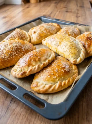 Calzone z pieczarkami, papryką i mozzarellą