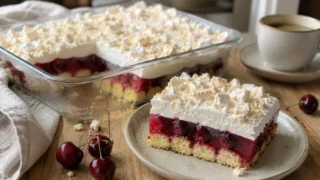 Ciasto zemsta teściowej bez pieczenia – prosty przepis na lekki deser z wiśniami