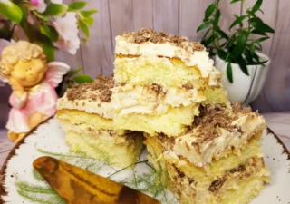 Ciasto CHAŁWOWIEC na biszkopcie bez proszku do pieczenia z 5 jaj