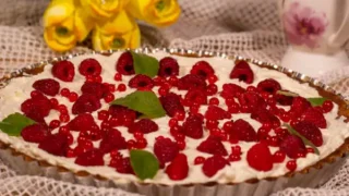 Tarta z malinami