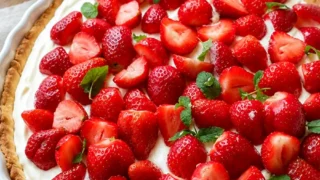 Tarta z truskawkami i kremem