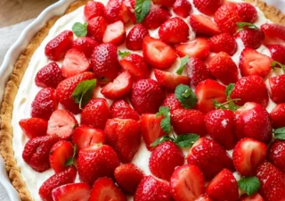 Tarta z truskawkami i kremem