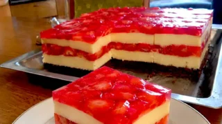 Truskawkowe ptasie mleczko – pyszne, domowe ciasto