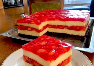 Truskawkowe ptasie mleczko – pyszne, domowe ciasto