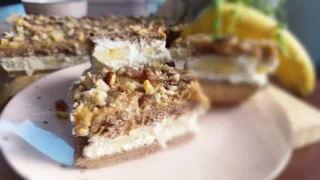 Ciasto bez pieczenia ze śmietanką i serkiem MASCARPONE "bananowiec" i "truskawkowe"