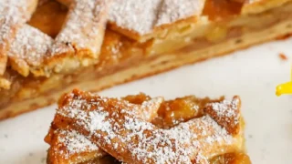 Szarlotka w kratkę – klasyczny przepis na kruche ciasto z jabłkami