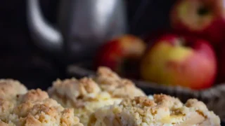 Kruche ciasto z mascarpone i jabłkami
