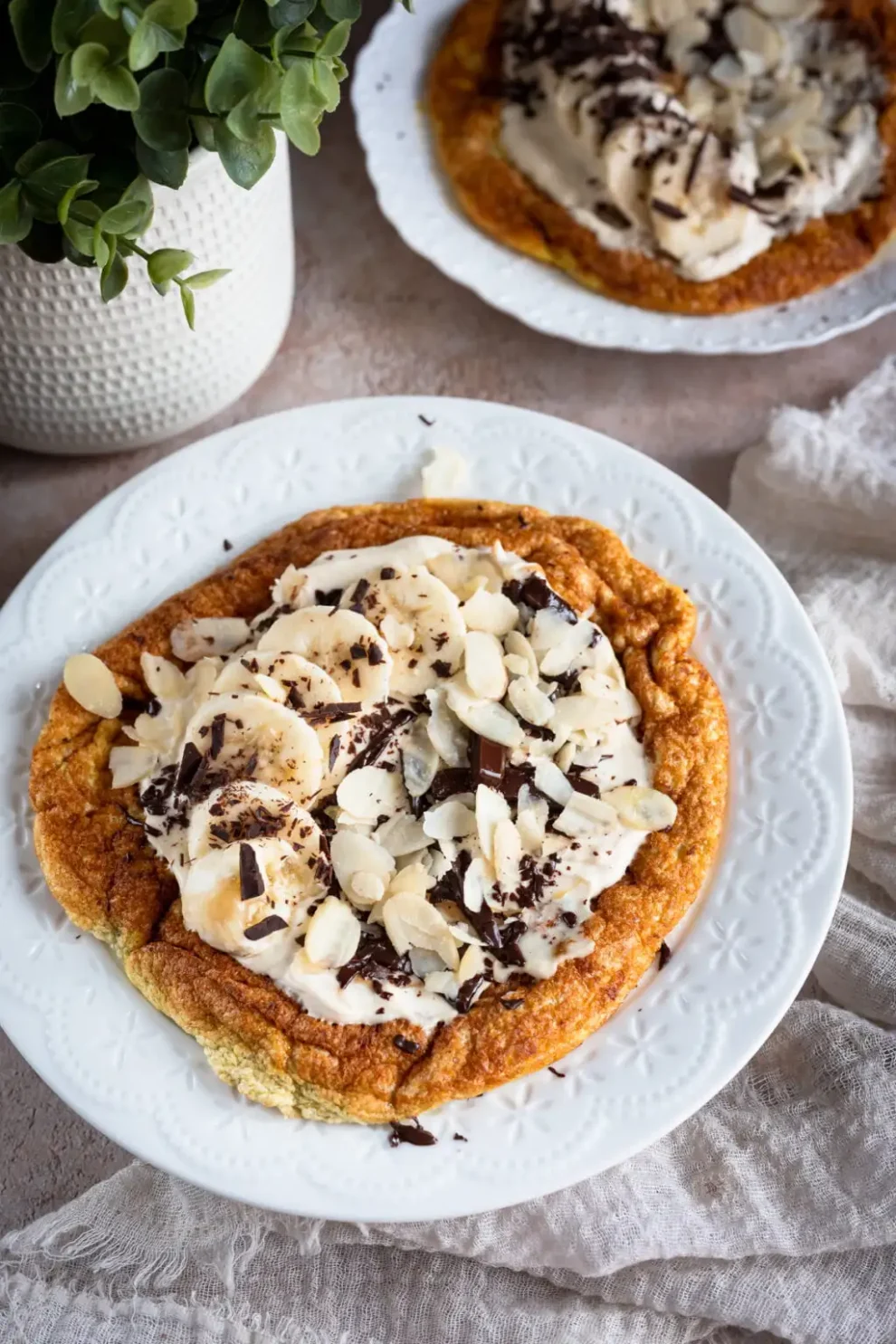 Omlet bananowy z kremem orzechowym